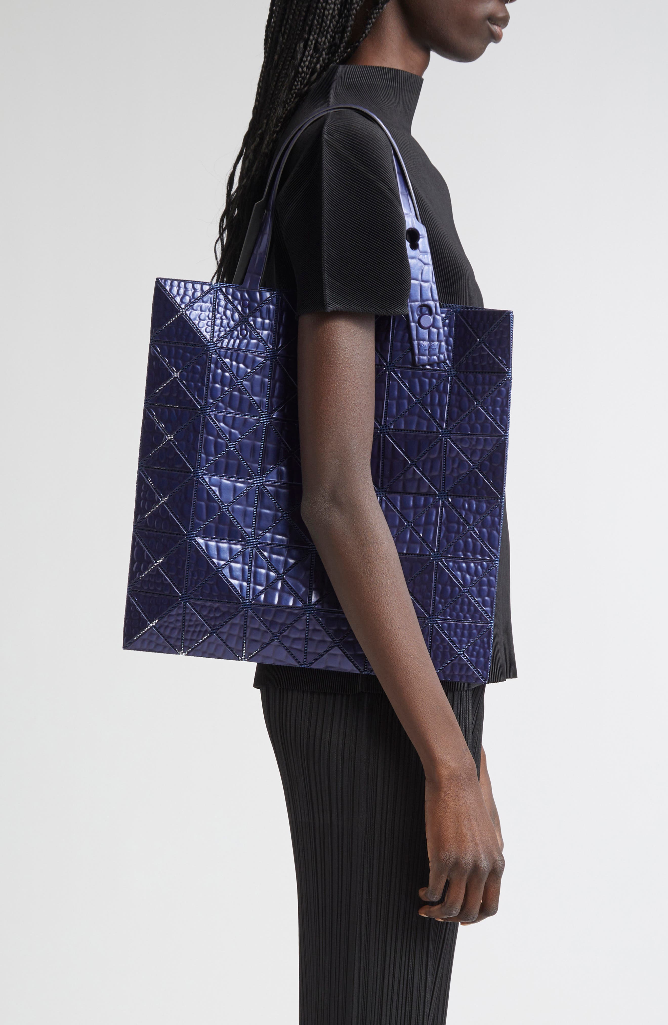 Bao Bao Issey Miyake Meta Kaiju Metallic Tote, Alternate, color, Blue