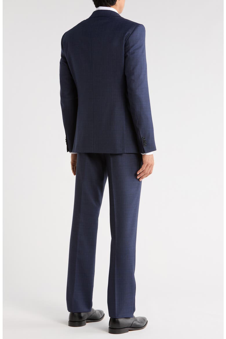 Plaid Wool Blend Suit, Alternate, color, NAVY
