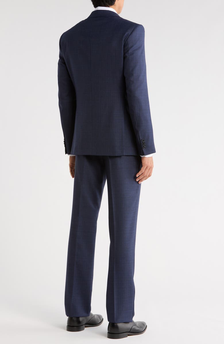 John Varvatos Star USA Plaid Wool Blend Suit, Alternate, color, Navy