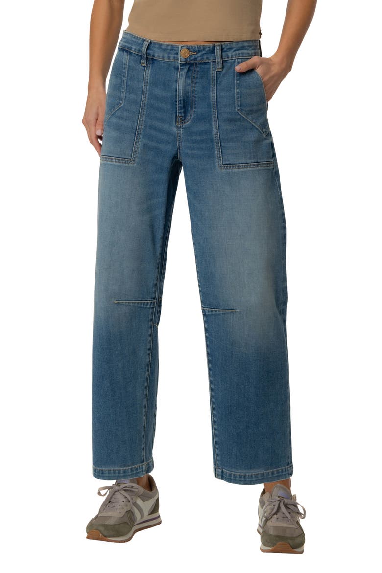 Ashton High Waist Crop Barrel Jeans, Main, color, PROSPEROUS