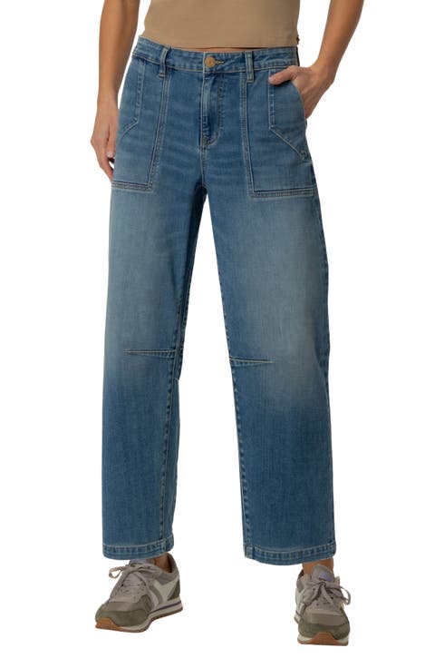 Ashton High Waist Crop Barrel Jeans (Prosperous)