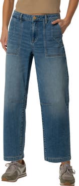 KUT from the Kloth Ashton High Waist Crop Barrel Jeans