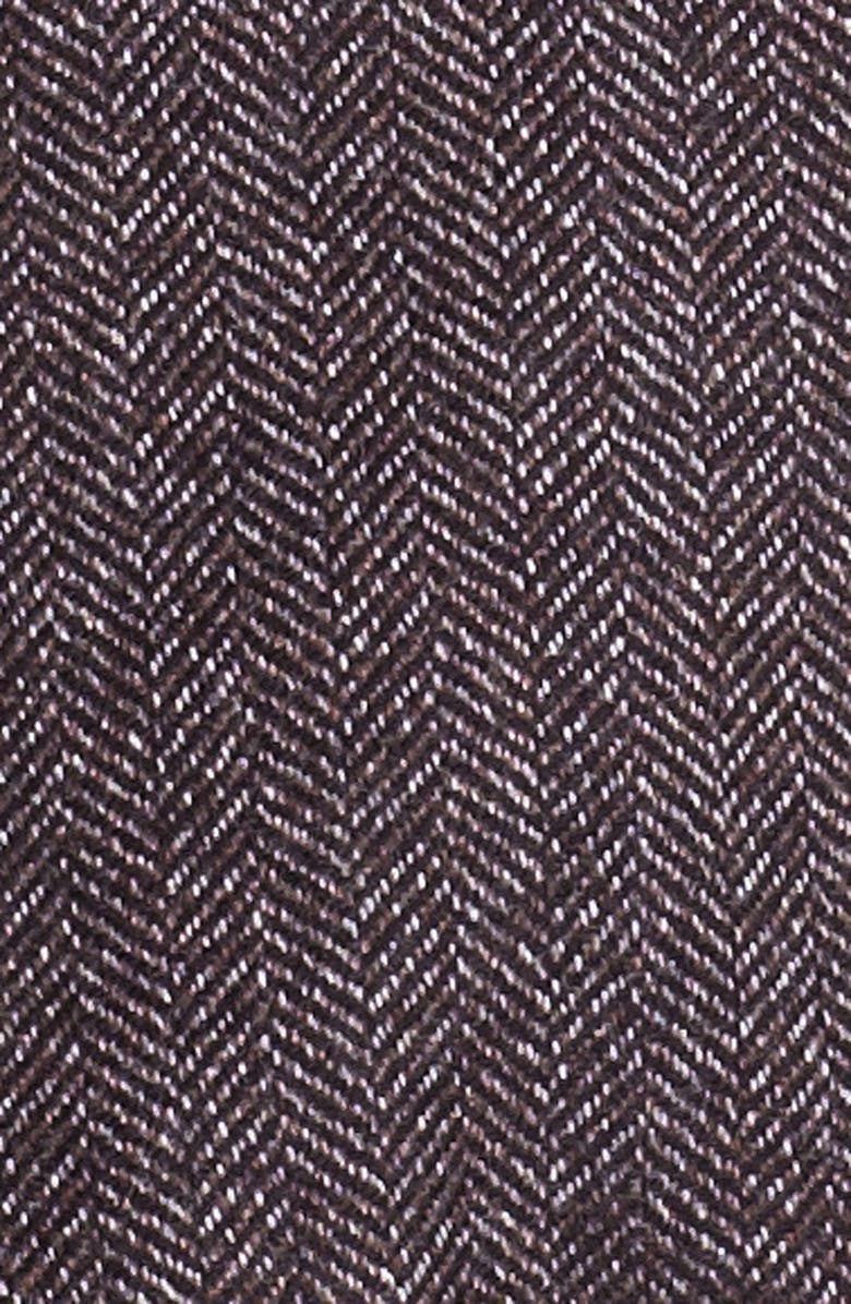 BCBGeneration Tweed & Faux Leather Military Jacket, Alternate, color, 