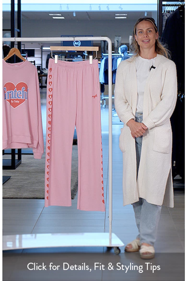 Grateful for Today Waffle Knit Fleece Graphic Sweatpants video