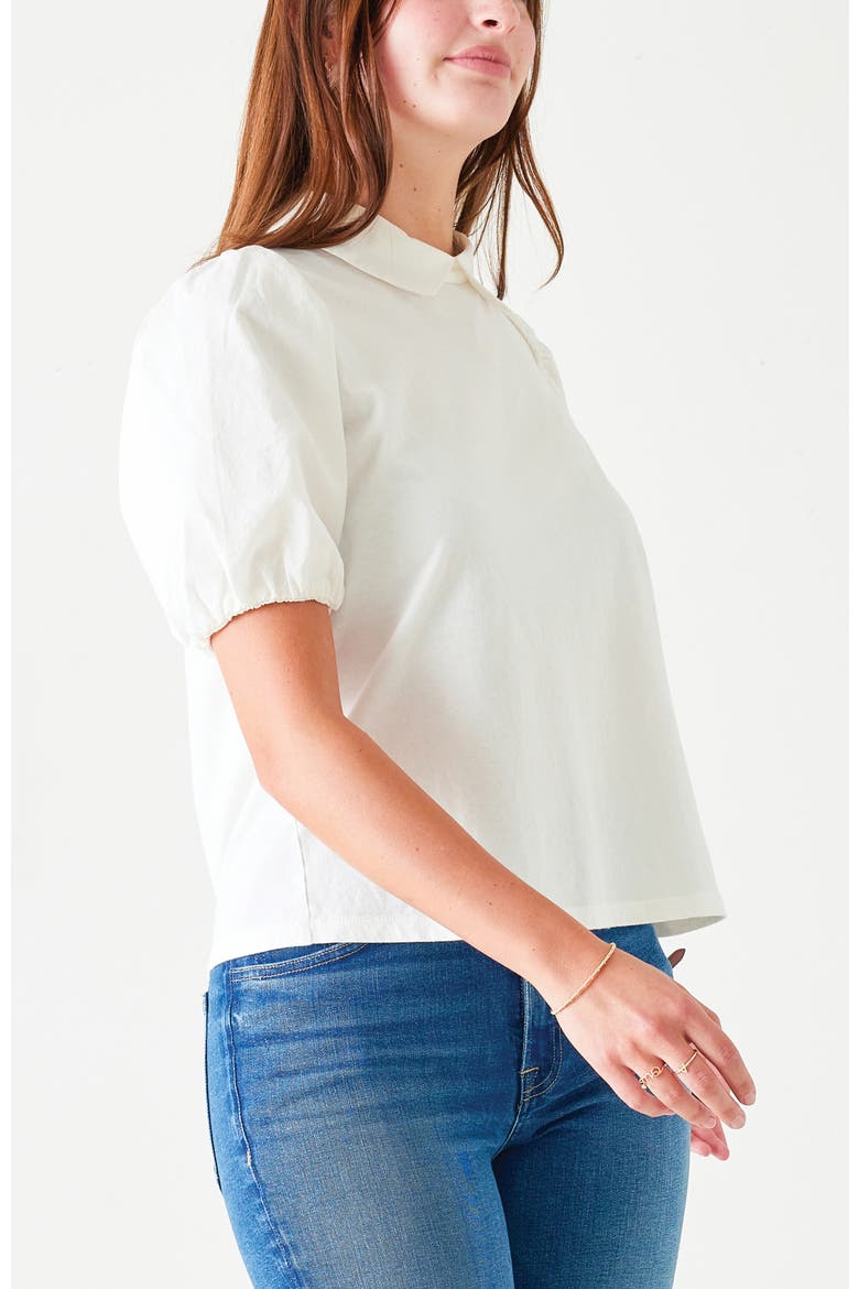 Francie Collar Top, Alternate, color, White
