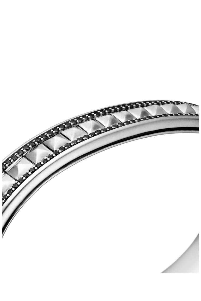 Pyramid Cuff Bracelet in Sterling Silver with Diamonds, 9.6mm, Alternate, color, SILVER PAVE