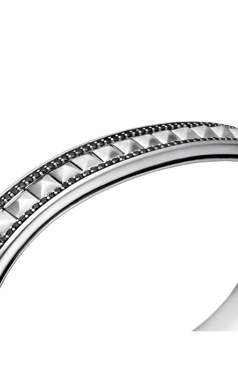 David Yurman Pyramid Cuff Bracelet in Sterling Silver with Diamonds, 9.6mm, Alternate, color,
