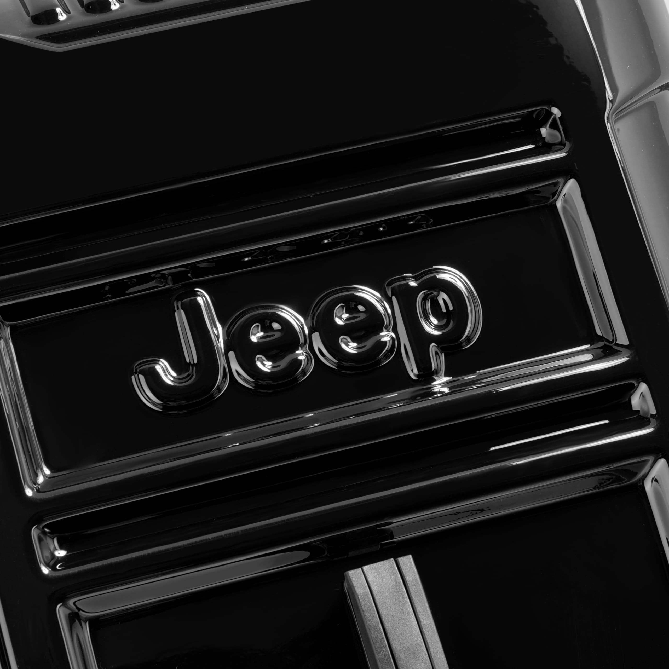 JEEP JH003B Checked-Large 30 Inch Hardside Expandable Luggage with Two Wheels, Alternate, color, Black