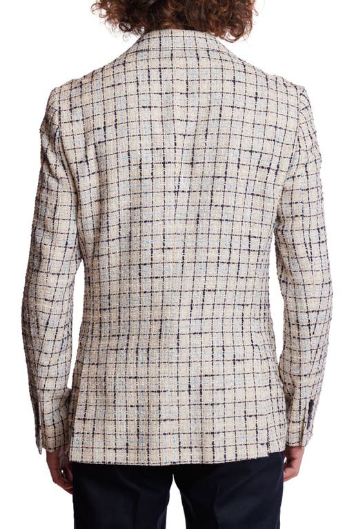 Paisley & Gray Dover Slim Fit Textured Plaid Sport Coat In Neutral