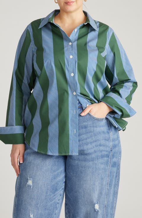 Henning x US Madison Poplin Button-Up Shirt (Plus)