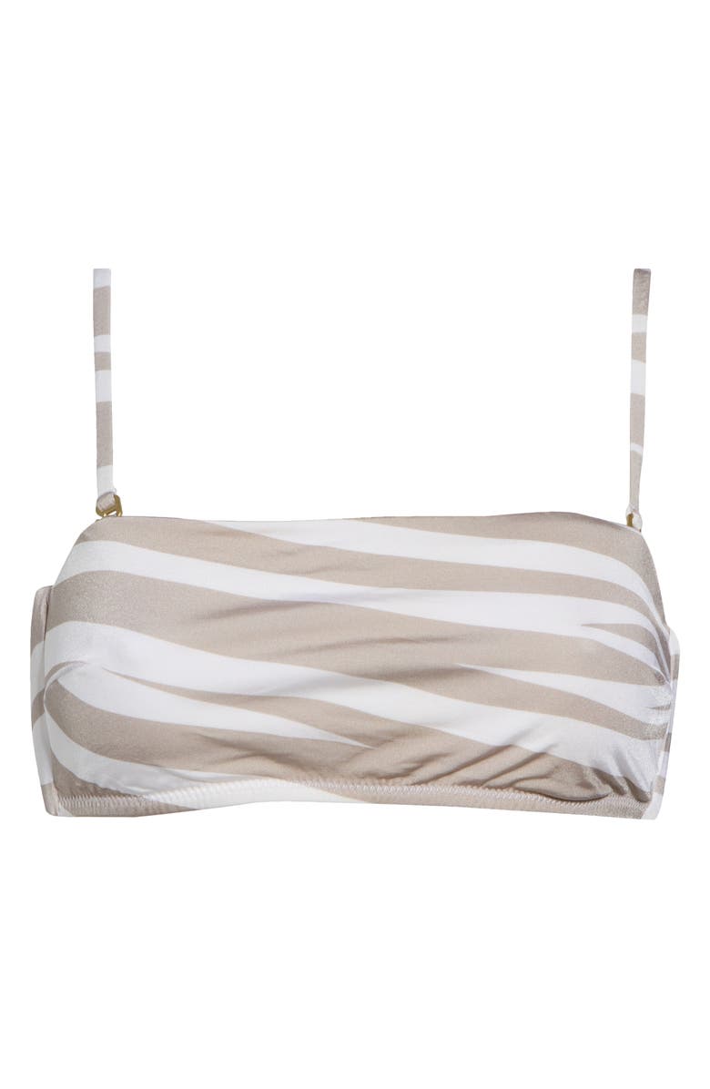 Vitamin A<sup>®</sup> Mila Bandeau Bikini Top, Alternate, color, Beige Multi Stripe