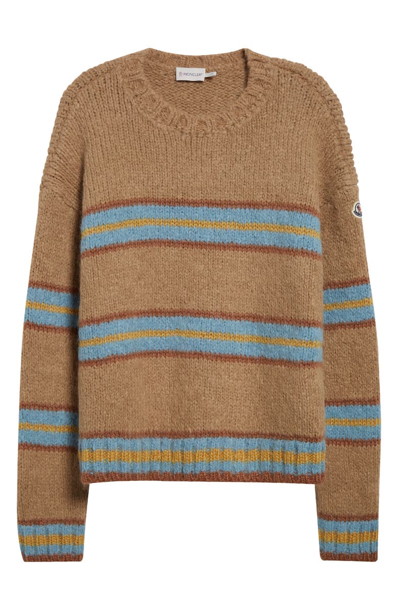 Moncler Stripe Alpaca & Wool Blend Sweater, Alternate, color, 