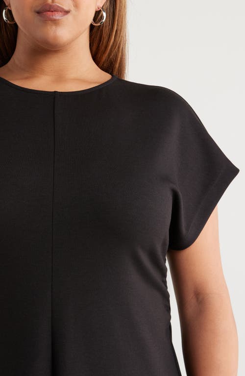 Nordstrom Crewneck Midi Dress In Black