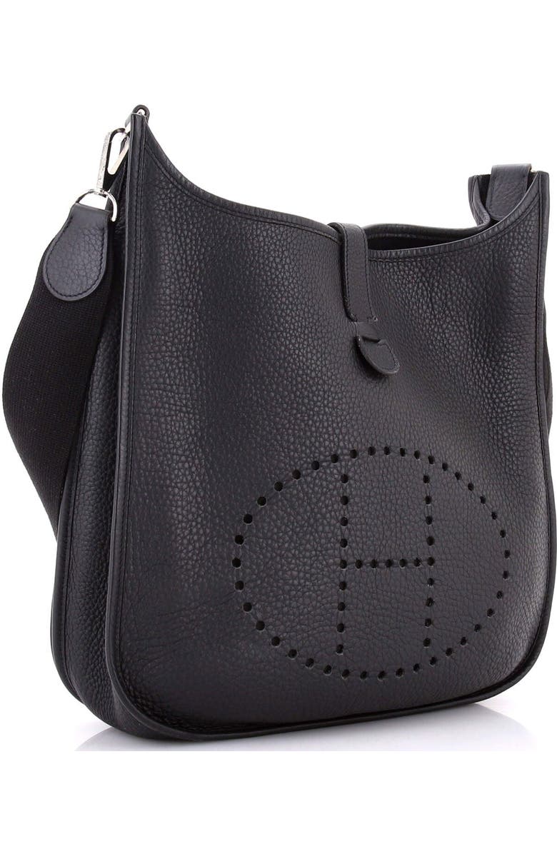 Pre-Owned Hermes Evelyne Bag Gen II Clemence GM, Alternate, color, Noir