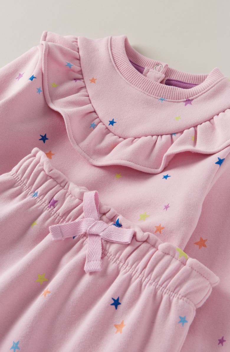 Tucker + Tate Ruffle Fleece Sweatshirt & Joggers Set, Alternate, color, Pink Lavender Cheerful Stars