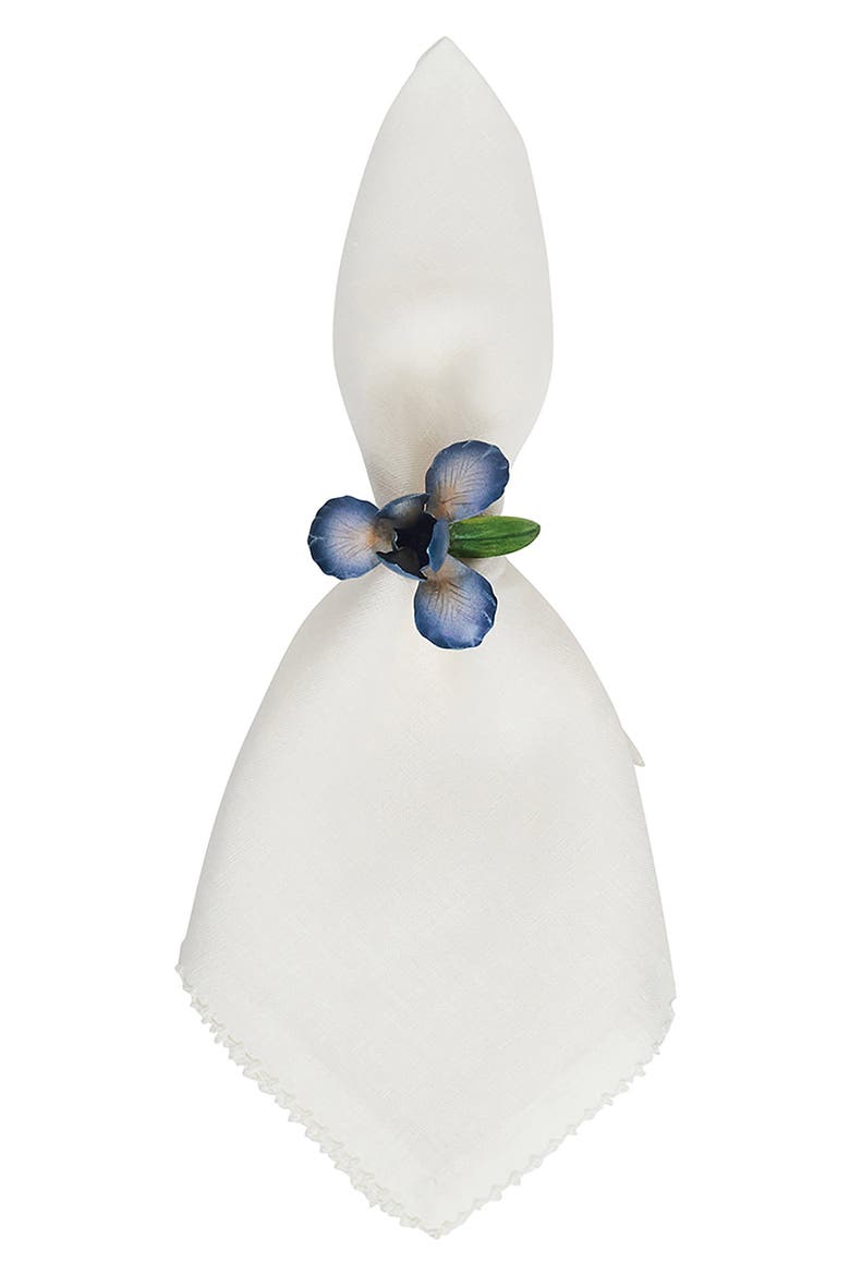Meadow Walk Iris Set of 4 Napkin Rings, Alternate, color, CHAMBRAY