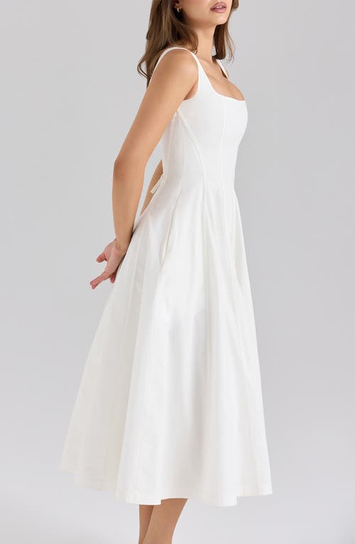 House Of Cb Mariabella A-line Midi Dress In White