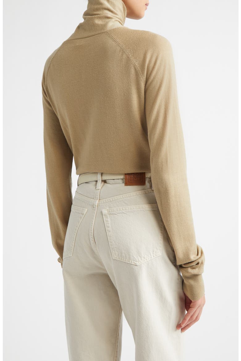 Merino Wool Crossover Sweater, Alternate, color, DESERT