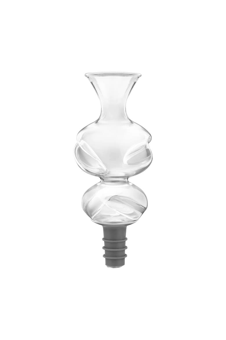 On The Bottle Conundrum Wine Aerator, Glass & BPA-Free Silicone, Alternate, color, Clear