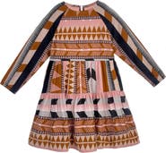 Mia Belle Girls Chic Boho Long Sleeve Fall Dress