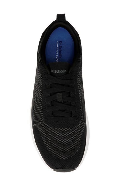 Shop Dr. Scholl's Feel Ready Plantar Fasciitis Leather Sneaker (men) In Black