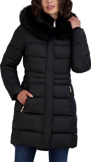 Dana Puffer Coat with Faux Fur Trim