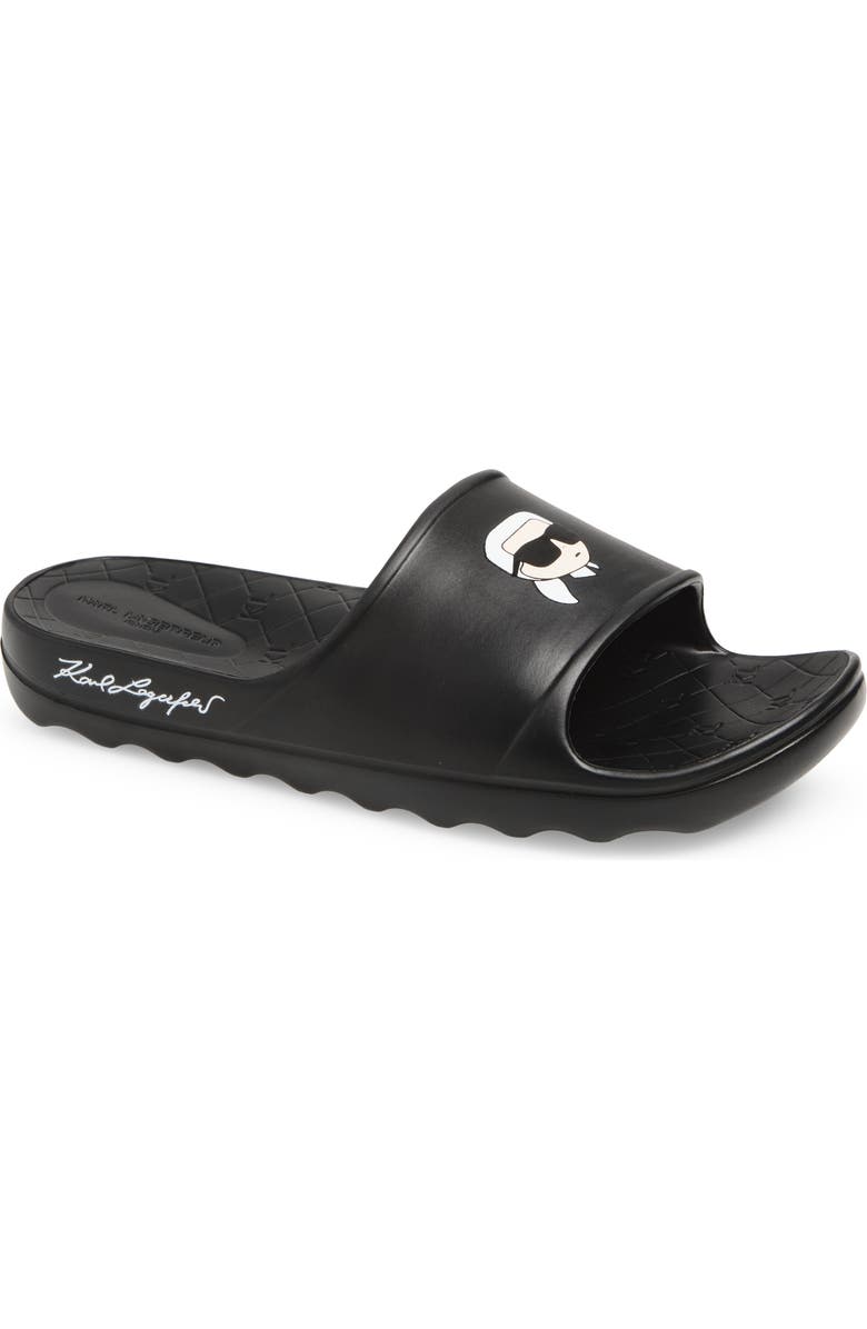 KARL LAGERFELD PARIS Sacha Slide Sandal, Main, color, Black