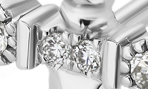 Maria Tash 18ct Diamond Trinity Hilt Dagger Single Threaded Stud Earring Left In Silver