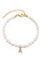 Freshwater Pearl Initial Charm Bracelet