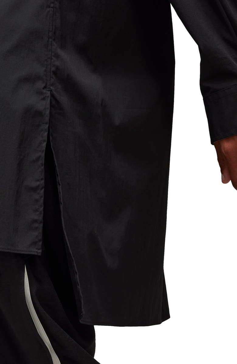 Y-3 Graphic Longline Button-Up Shirt, Alternate, color, 