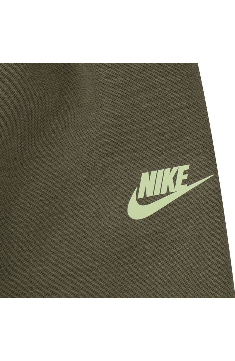 Nike Kids' Futura Puffer Vest, Logo T-Shirt & Fleece Joggers Set, Alternate, color, Medium Olive