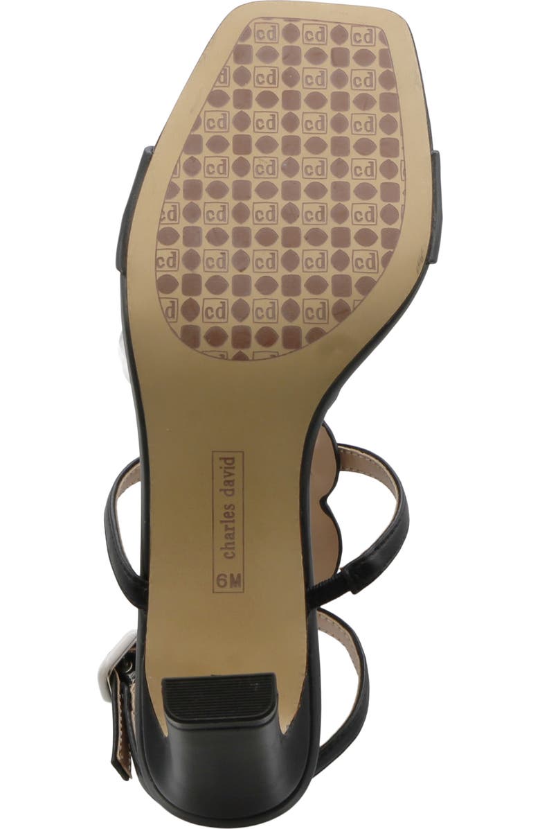 Charles David Davos Ankle Strap Sandal, Alternate, color, Black-White