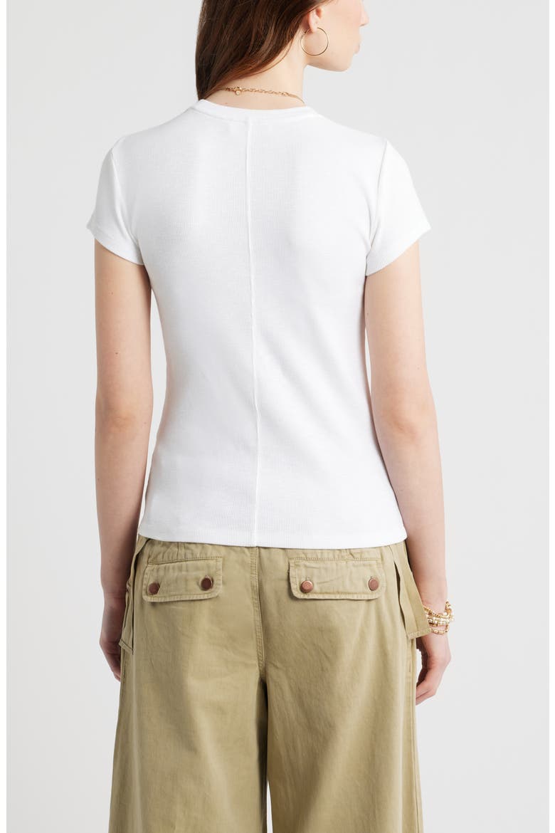 Tuckable Rib Baby Tee, Alternate, color, WHITE