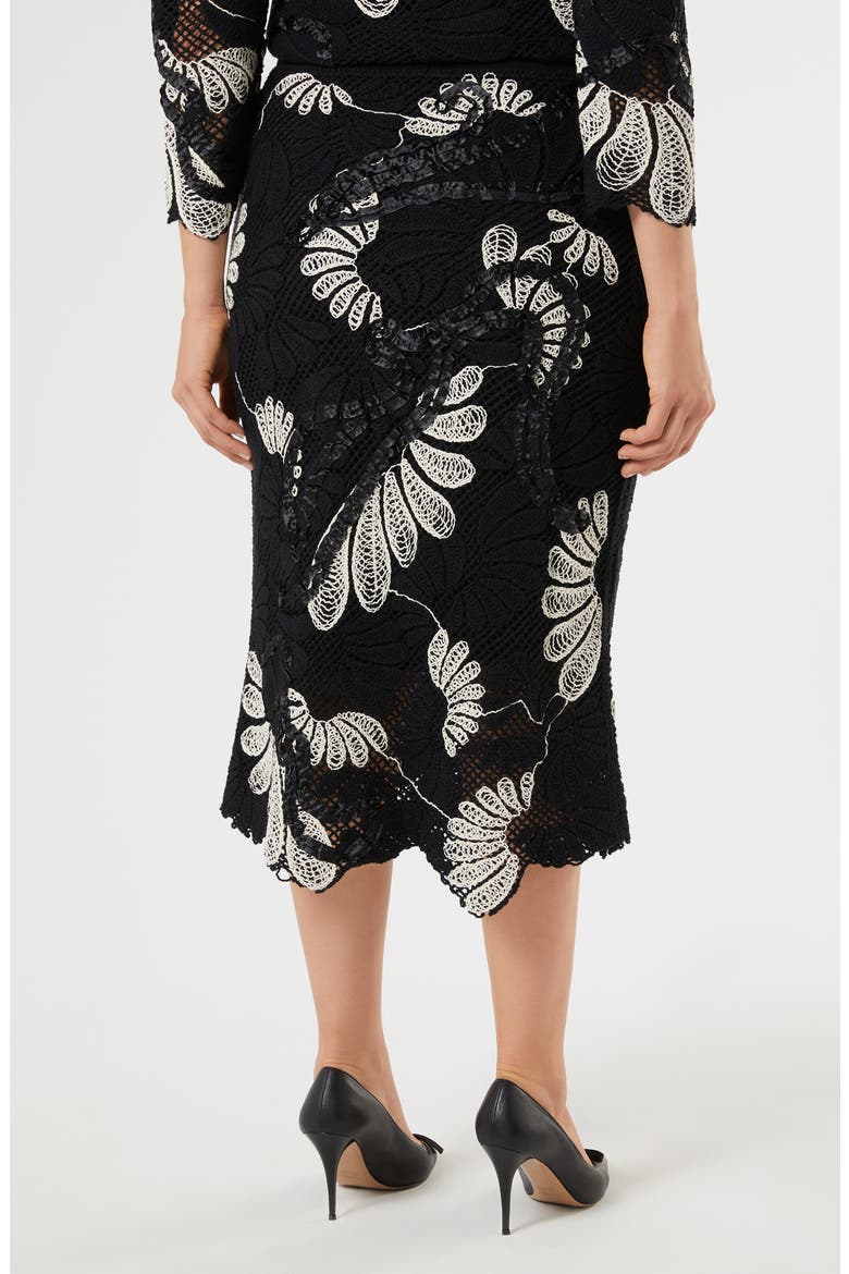 Campale Knit Midi Skirt, Alternate, color, IVORY/BLACK