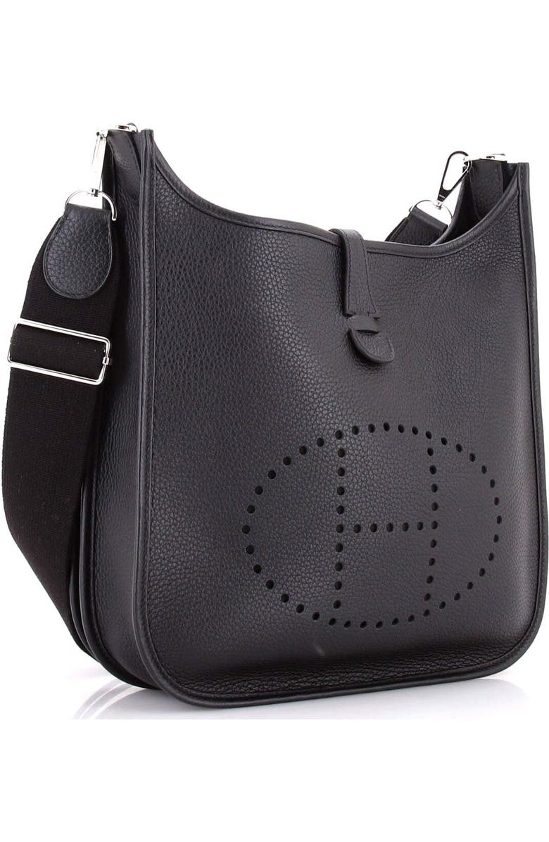Pre-Owned Hermes Evelyne Bag Gen III Clemence PM, Alternate, color, Noir