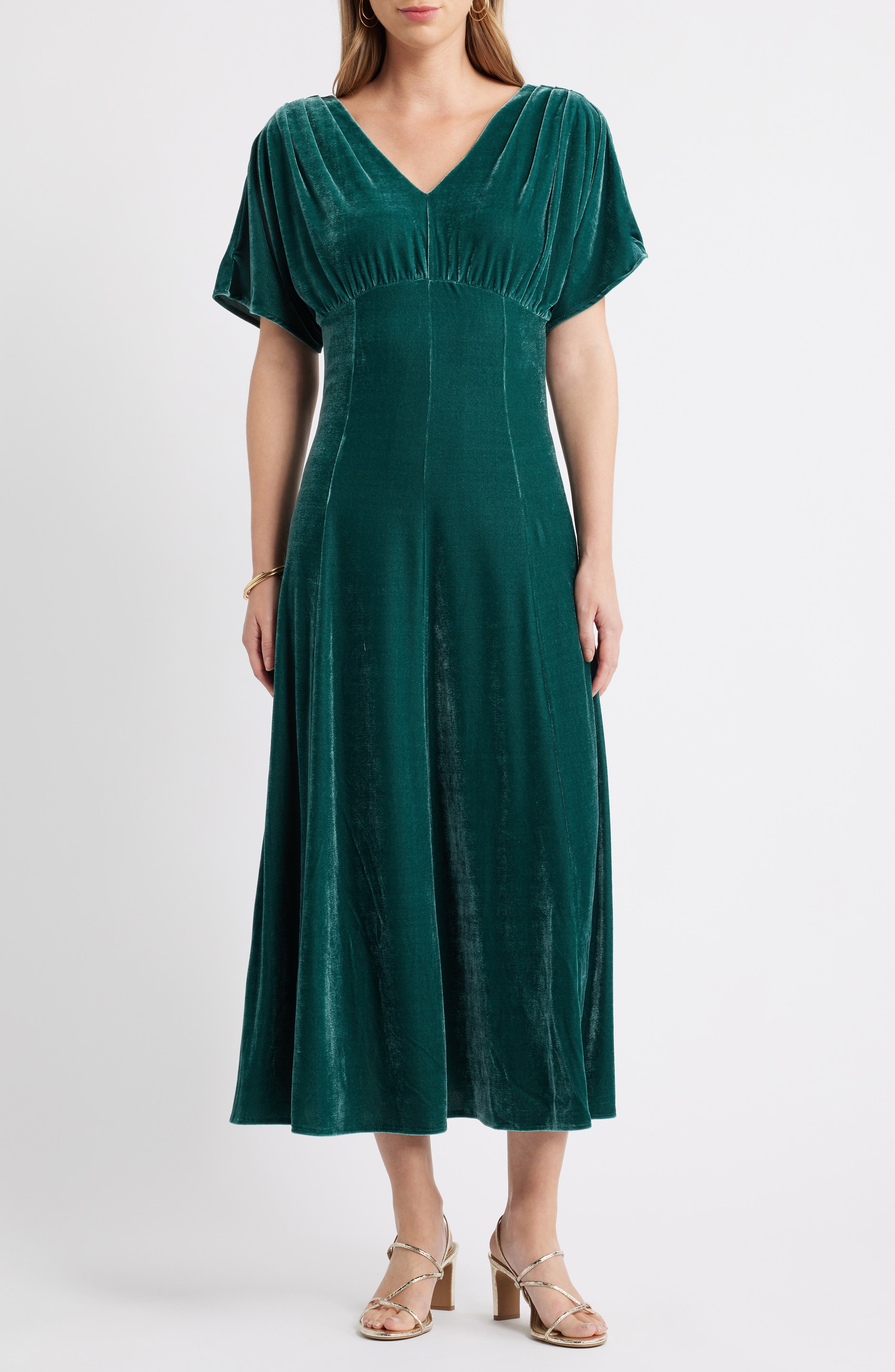 Chelsea28 Velvet V-Neck Maxi Dress