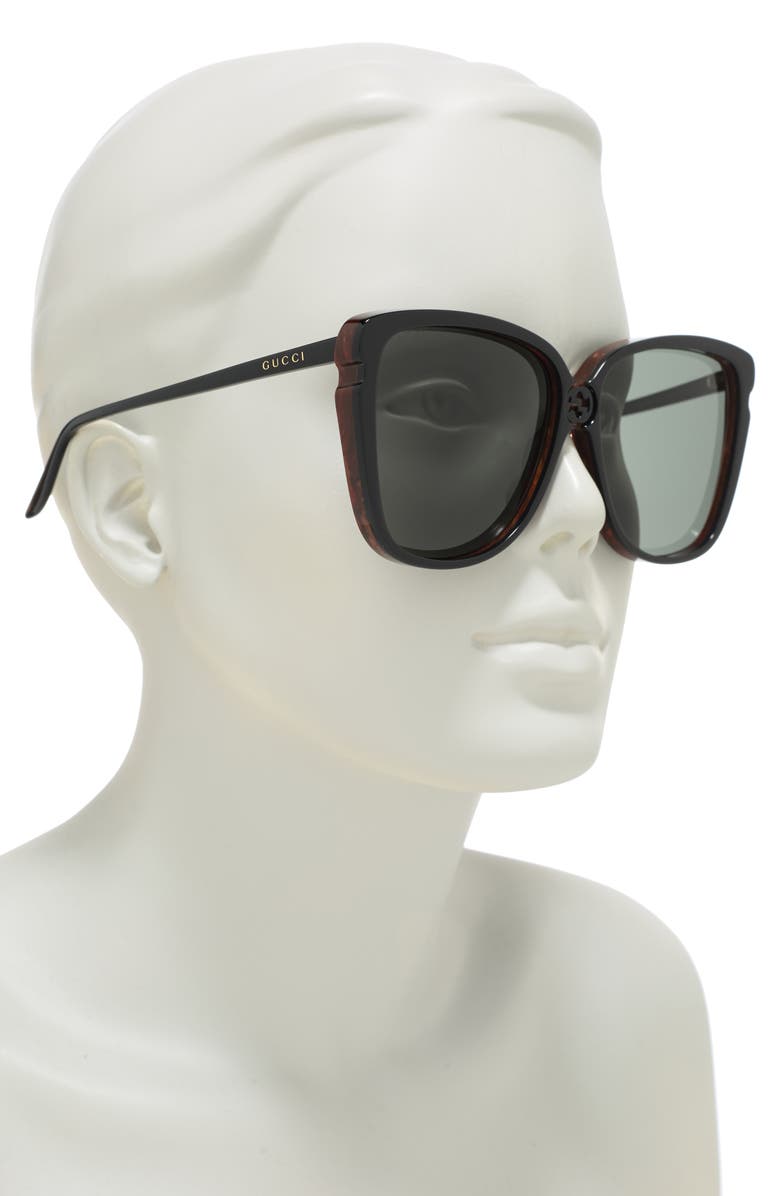 Gucci 63mm Square Sunglasses, Alternate, color,