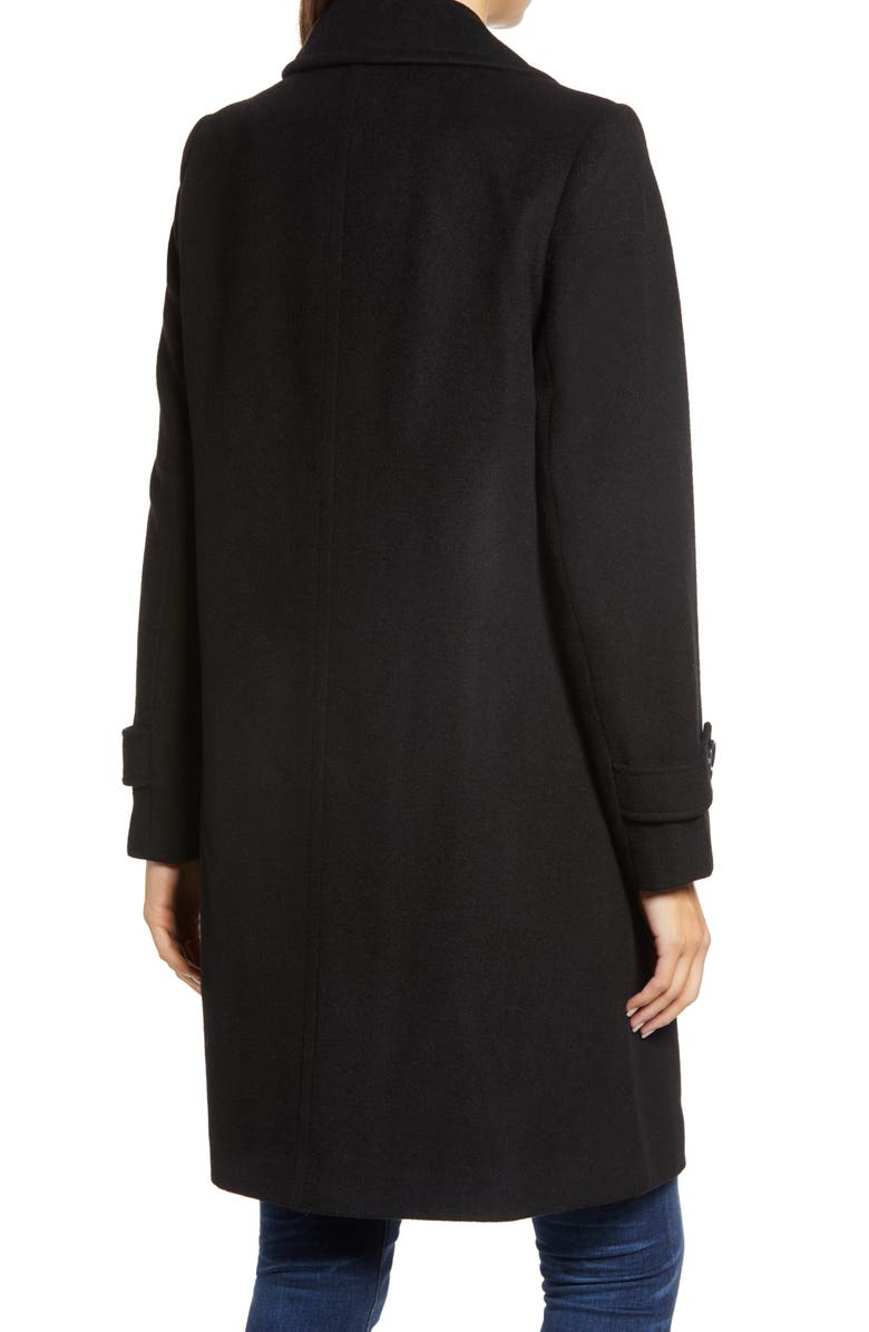 Sam Edelman Double Breasted Wool Blend Twill Coat, Alternate, color, 