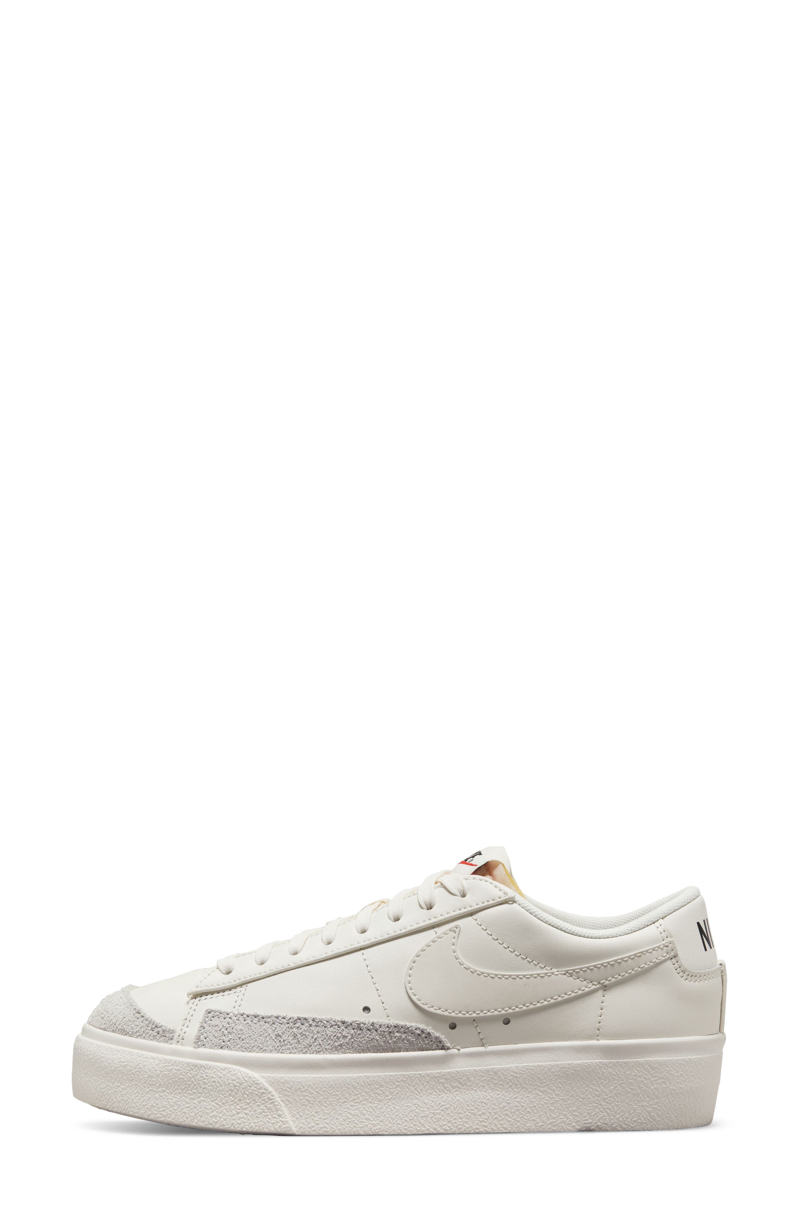 Nike Blazer Low Platform Sneaker, Alternate, color, Sail/ Sail/ Sail/ Black