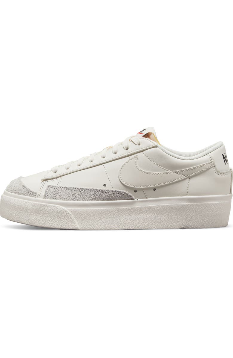 Nike Blazer Low Platform Sneaker, Alternate, color, Sail/ Sail/ Sail/ Black