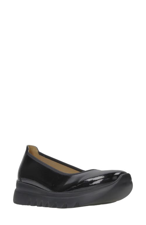Wolky Snallerina Platform Wedge In Black