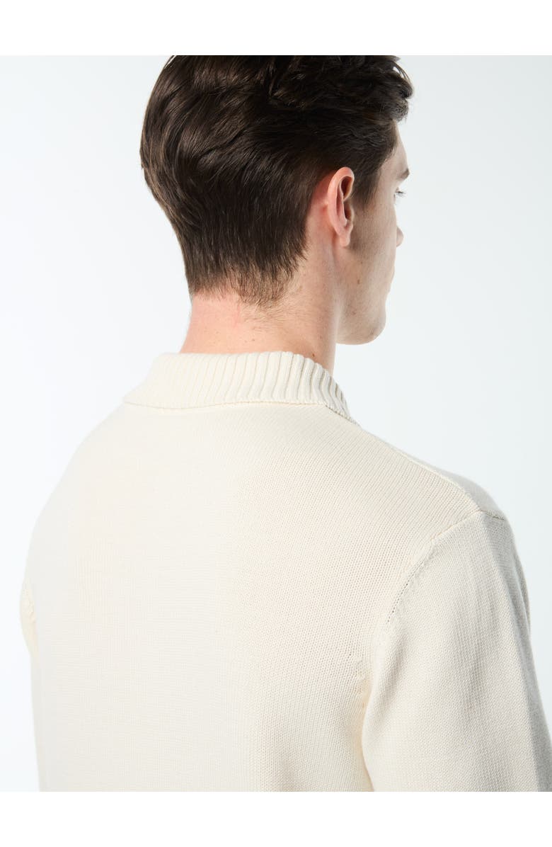 Sergio Tacchini Damarindo Long Sleeve Knit Polo, Alternate, color, Gardenia/Maritime Blue