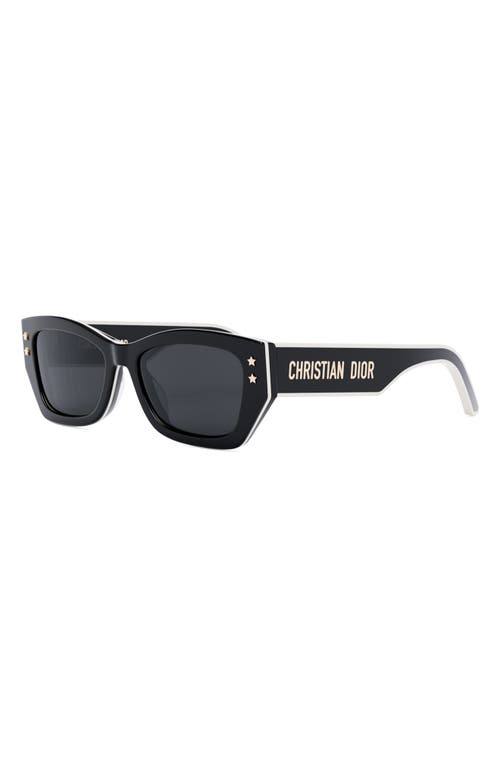 Dior Pacific S2u Rectangular-frame Acetate Sunglasses In Black