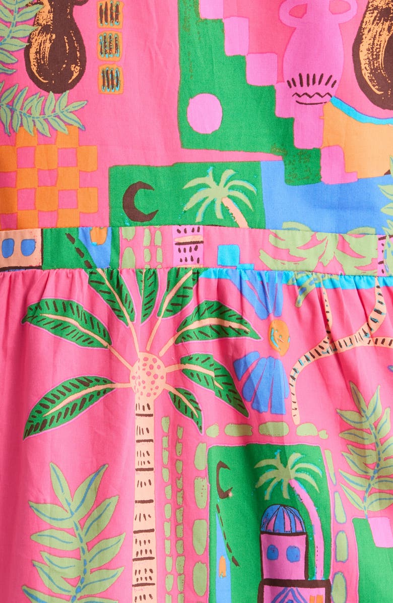 SUGARLIPS Lanus City Jerome Cotton Babydoll Dress, Alternate, color, Fuchsia-Multi