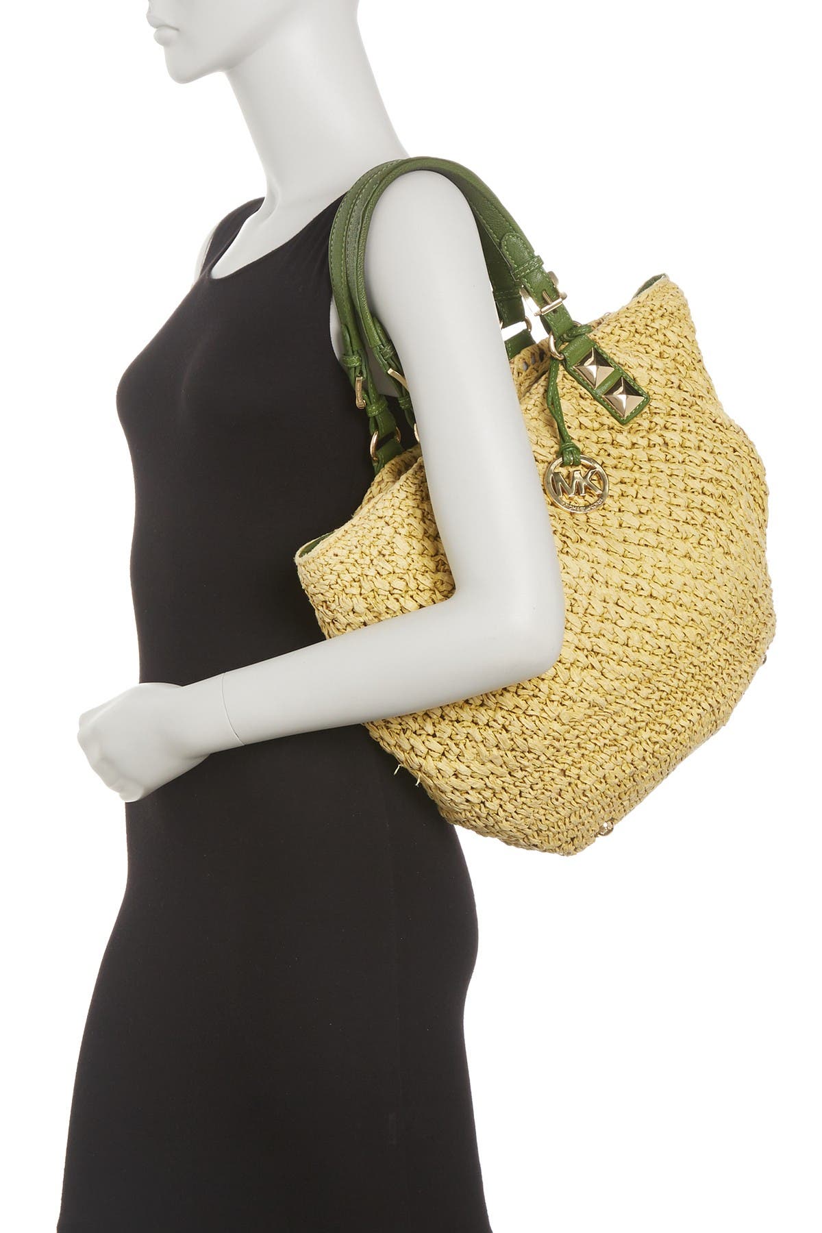 MICHAEL Michael Kors 'Santorini - Large' Straw Basket Tote, Main, color, 