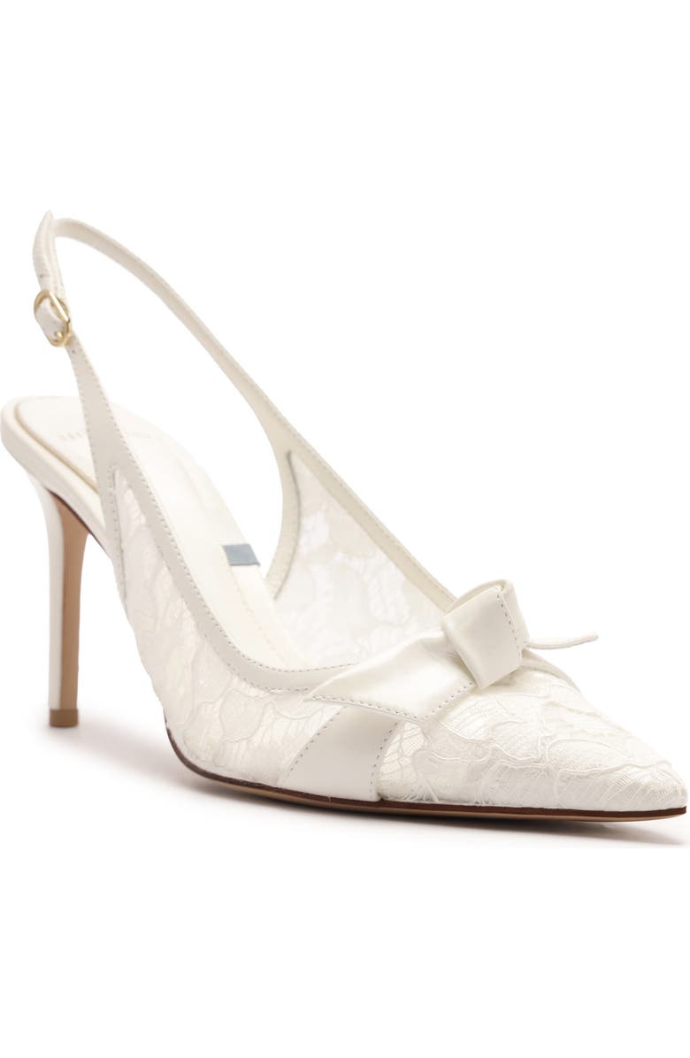 Alexandre Birman Clarita Classic Pointed Toe Slingback Pump, Main, color, Off White/ Ivory