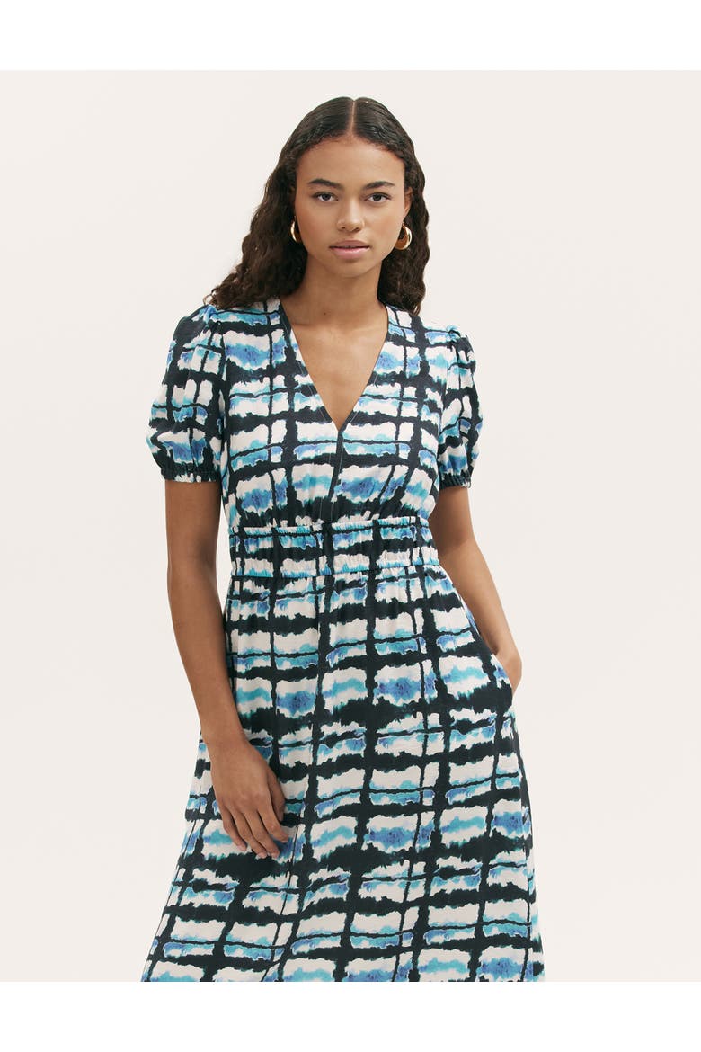 Katerina Tie Dye Midi Dress, Alternate, color, Blue Tie Dye