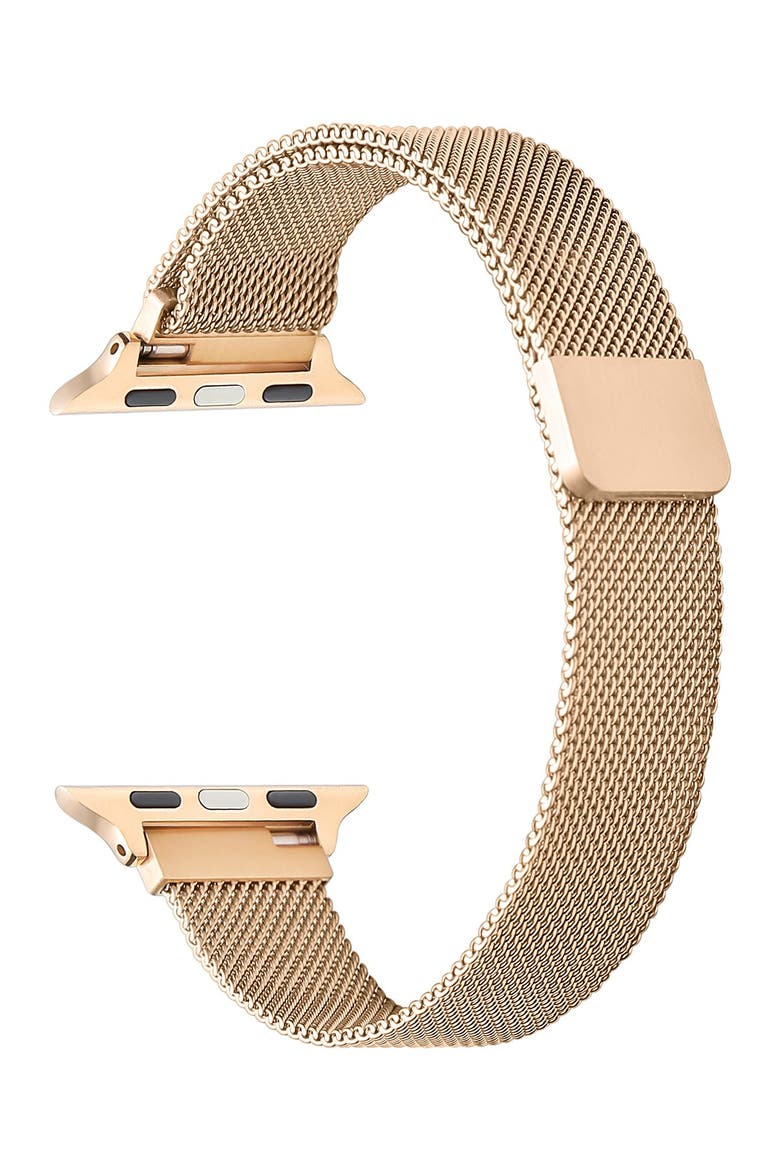 Skinny Stainless Steel Mesh Apple   Watch Replacement Band - 38mm/40mm, Alternate, color, ROSE GOLD