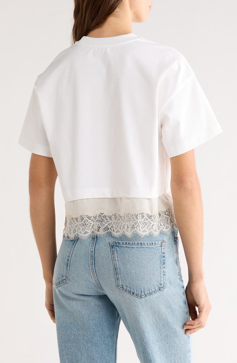 STAUD Grier Lace Trim Top, Alternate, color, Ivory