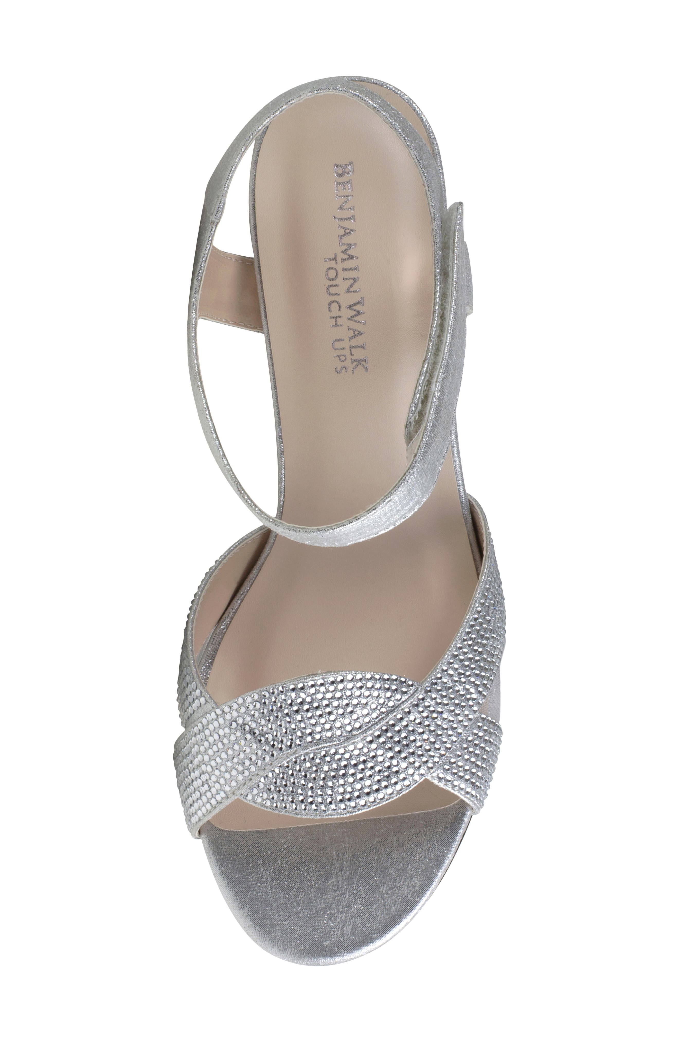 Touch Ups Cam Ankle Strap Sandal, Alternate, color, Silver